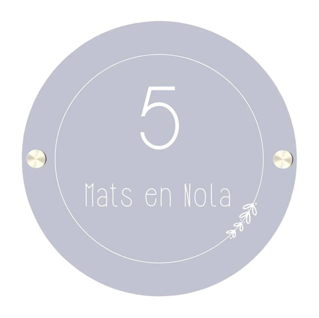 Label2X Naambordje rond Naambordje voordeur rond fresh woonaccessoires homedecoratie