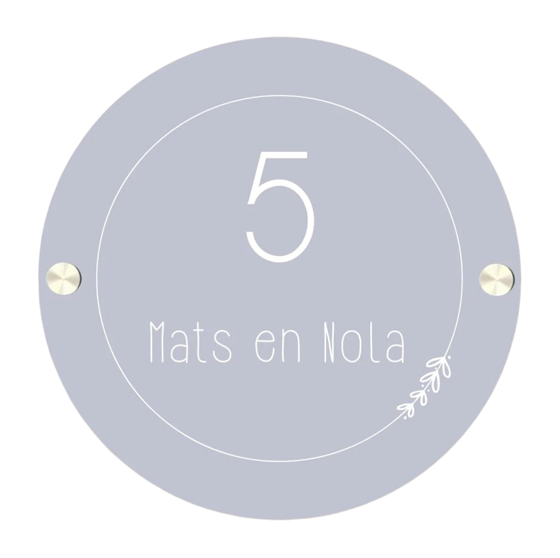 Label2X Naambordje rond Naambordje voordeur rond fresh woonaccessoires homedecoratie