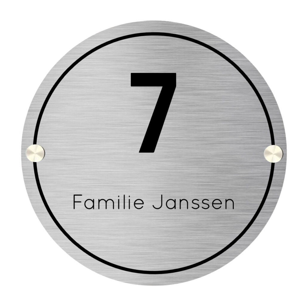 Label2X Naambordje rond Naambordje voordeur rond rvslook frame woonaccessoires homedecoratie