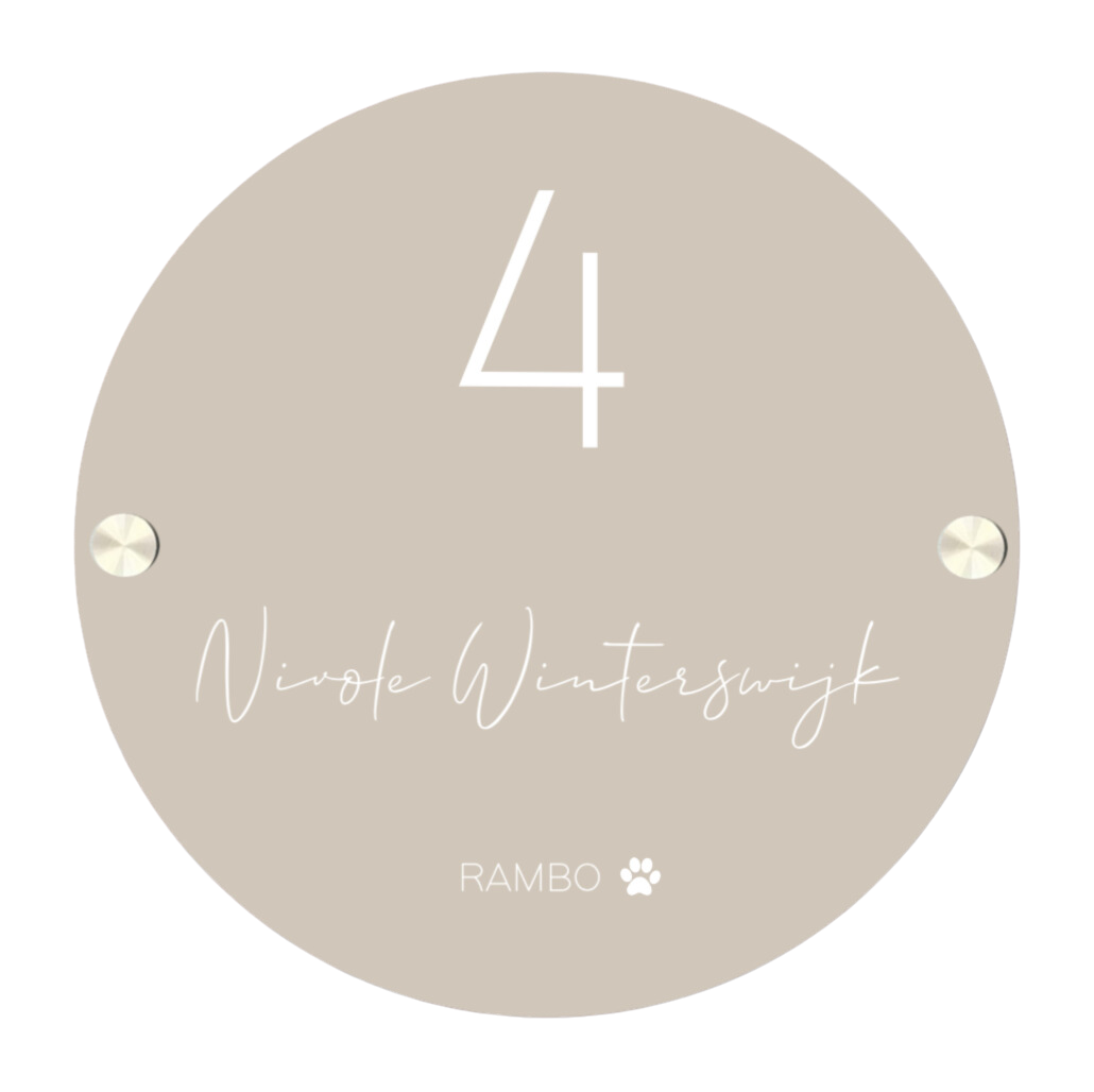 Label2X Naambordje rond Naambordje voordeur rond spring woonaccessoires homedecoratie