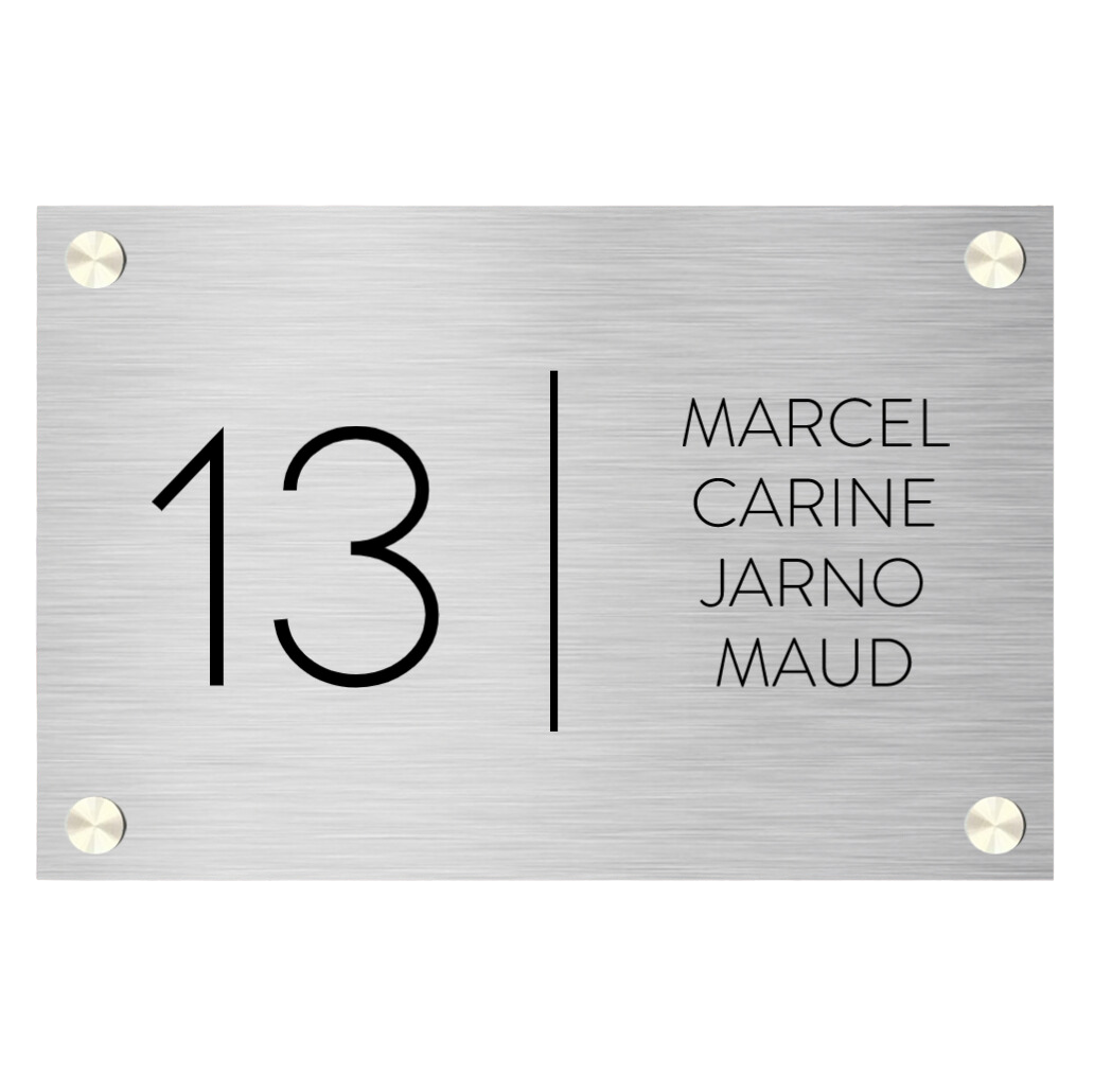 RVS naambord voordeur