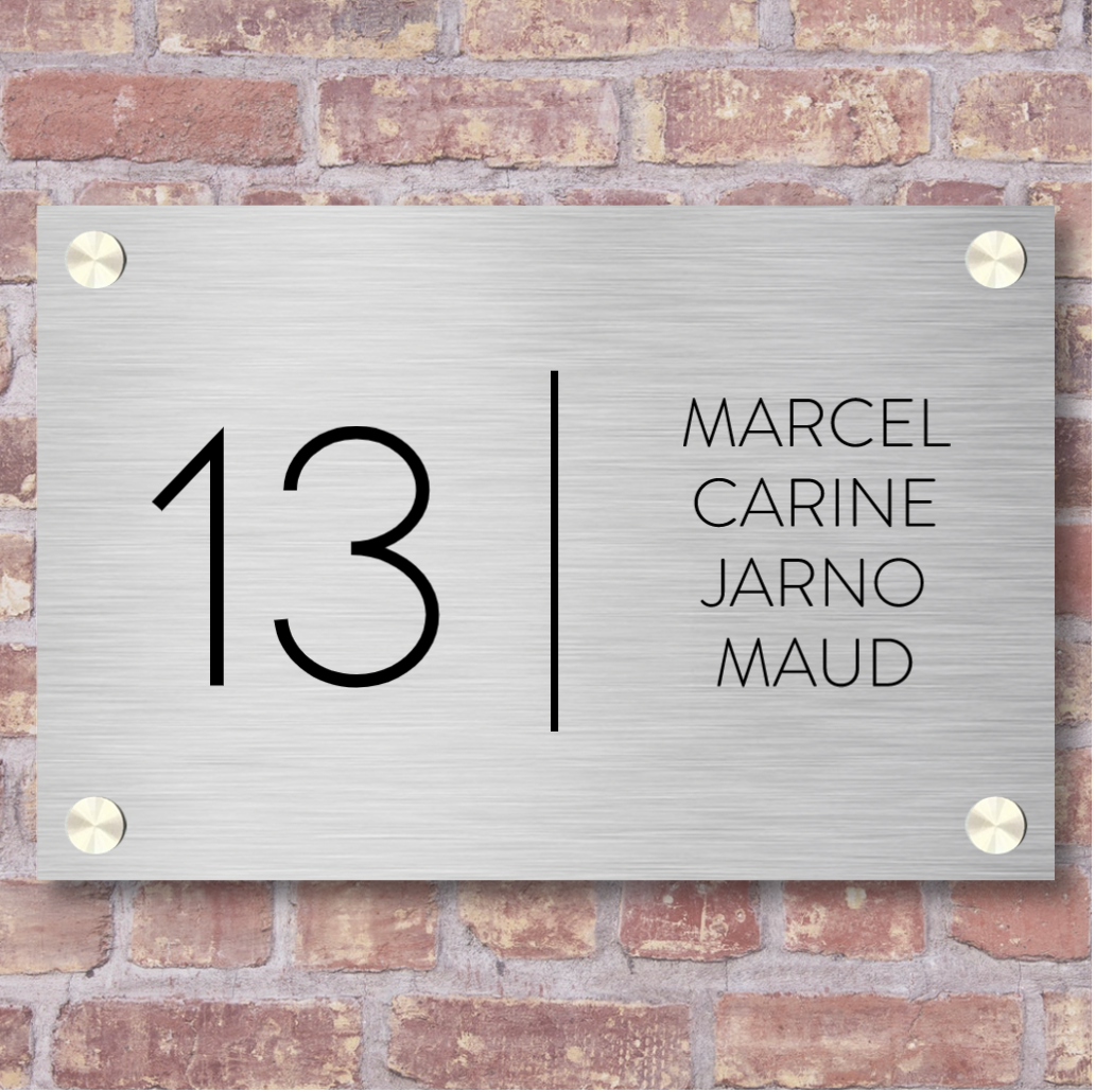 Label2X Naambordje rechthoek Naambordje voordeur rvslook rechthoek woonaccessoires homedecoratie