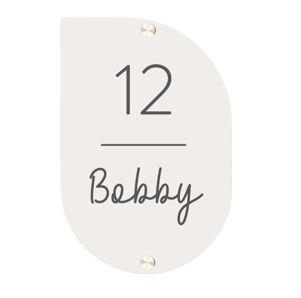 Label2X Naambordje scandi Naambordje voordeur scandi basic woonaccessoires homedecoratie