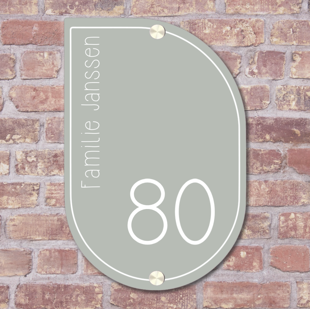 Label2X Naambordje scandi Naambordje voordeur scandi frame calm woonaccessoires homedecoratie