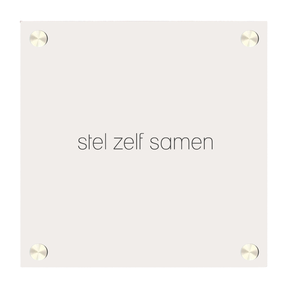 Label2X Naambordje vierkant Naambordje voordeur vierkant compleet zelf samenstellen woonaccessoires homedecoratie