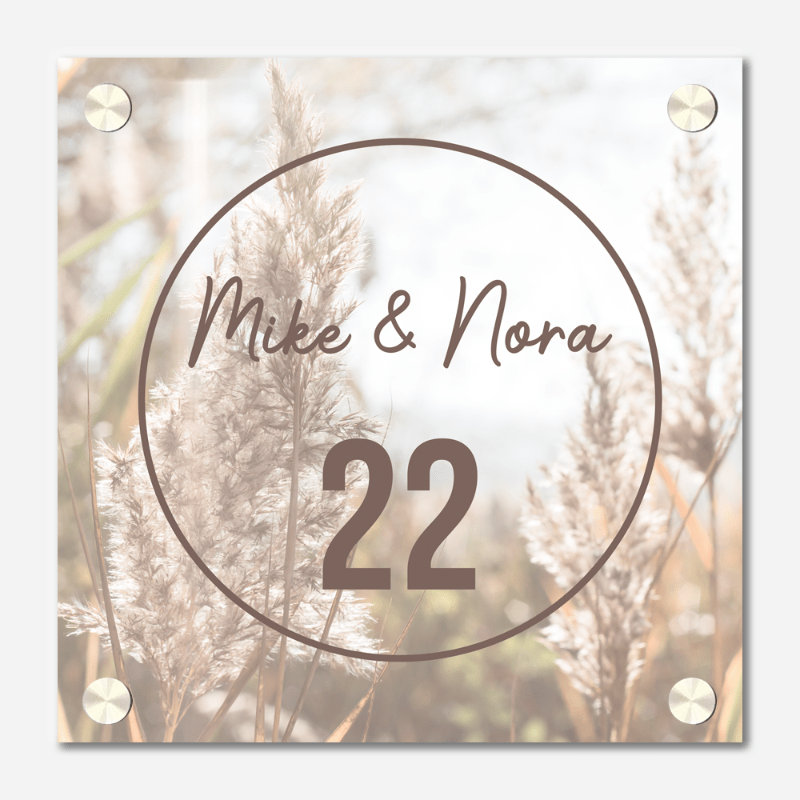 Label2X Naambordje vierkant Naambordje vierkant nature