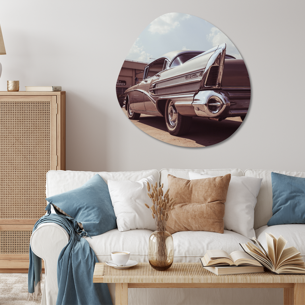 Label2X Muurvorm organisch Organische vorm vintage car woonaccessoires homedecoratie