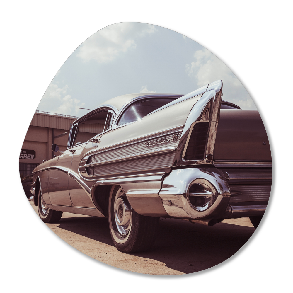 Label2X Muurvorm organisch Organische vorm vintage car woonaccessoires homedecoratie