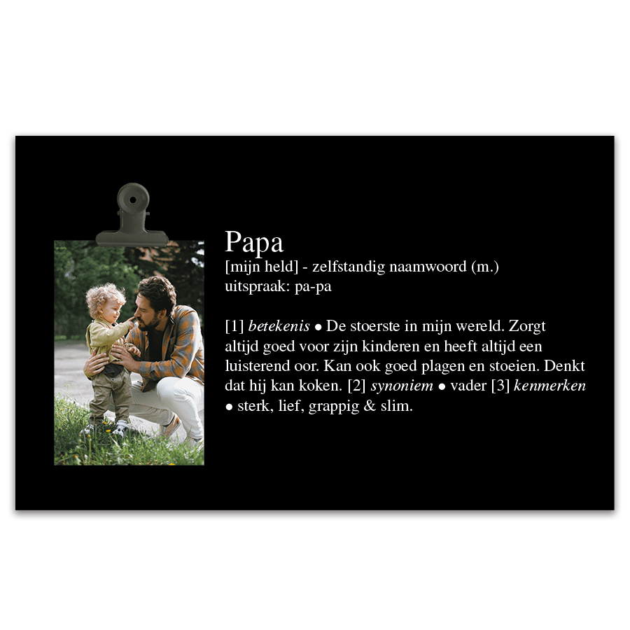 Label2X Eigen foto Rechthoek met foto papa