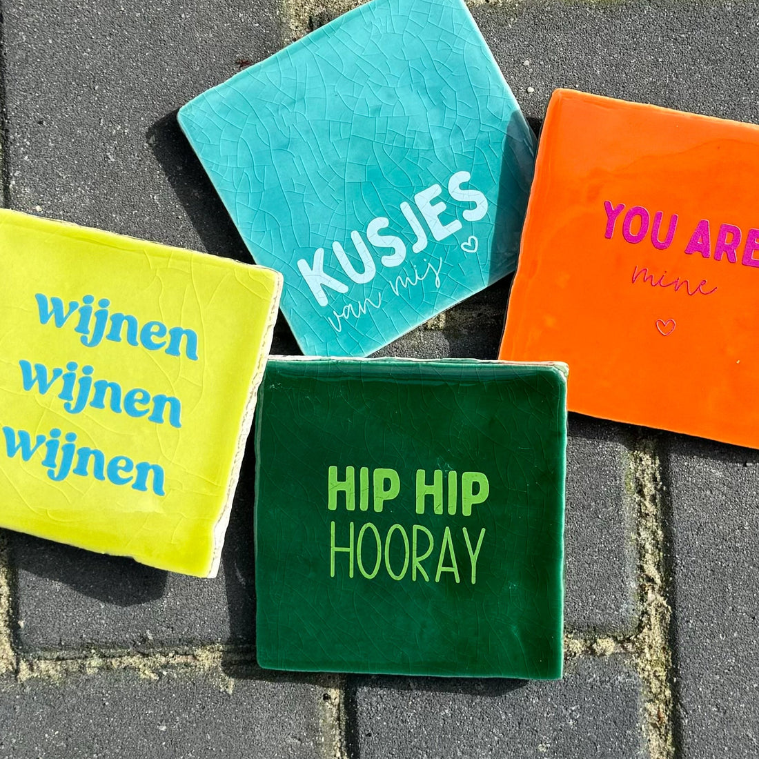 Label2X Tegeltje i can buy myself flowers woonaccessoires homedecoratie