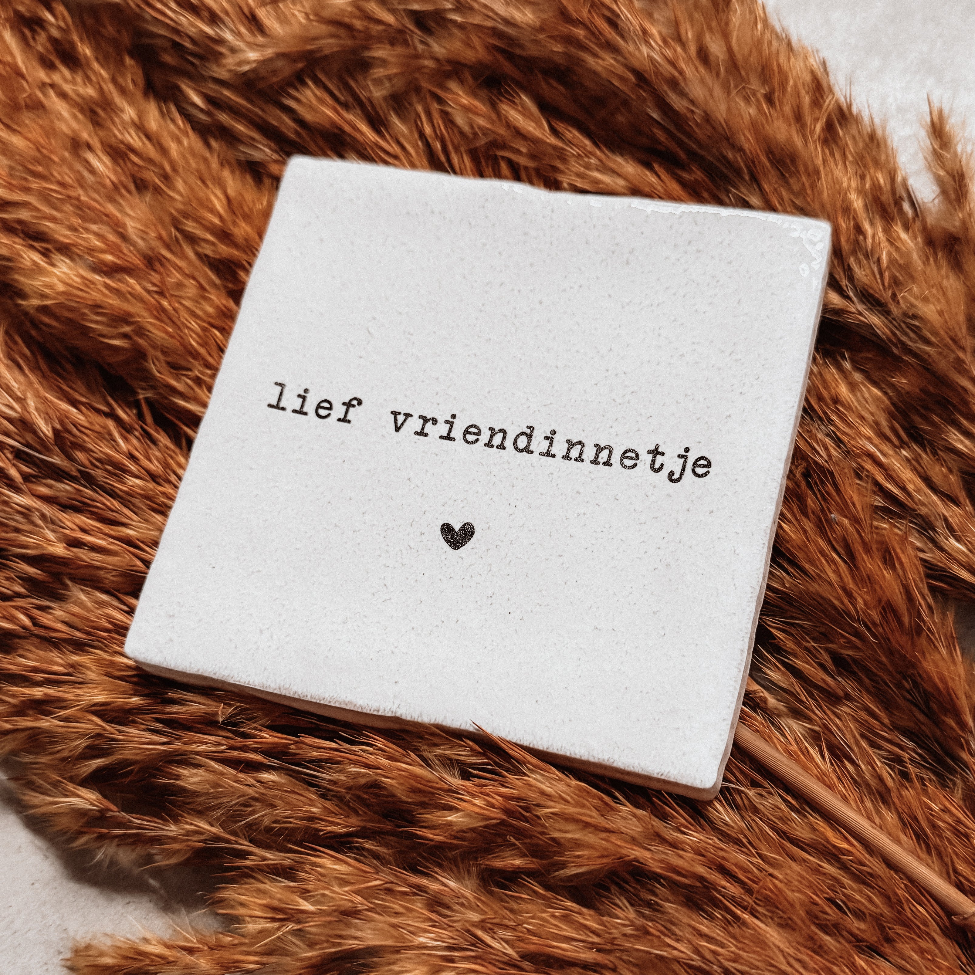 Label2X Tegeltje lief vriendinnetje woonaccessoires homedecoratie