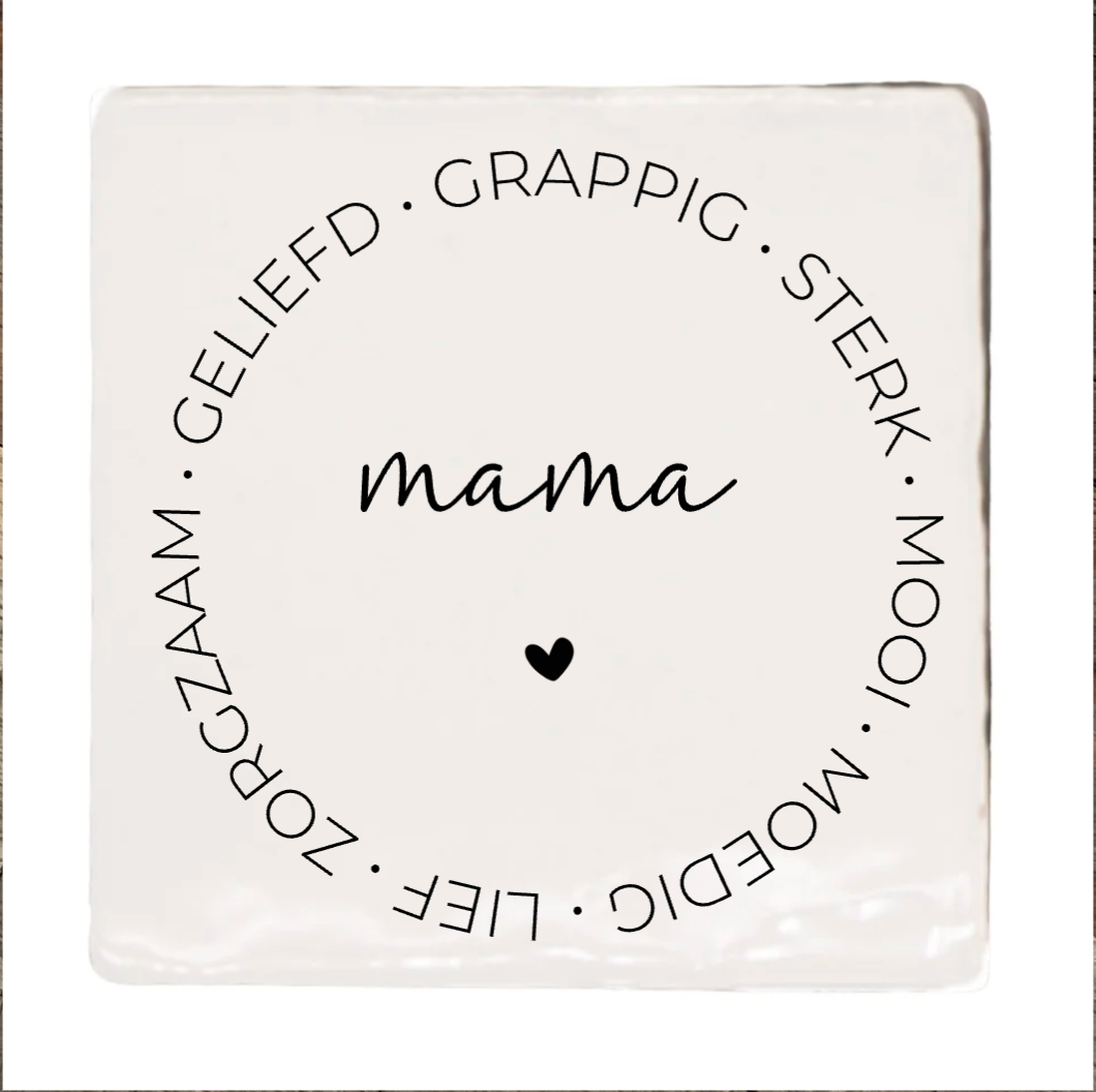 Label2X Tegeltje mama met tekst woonaccessoires homedecoratie
