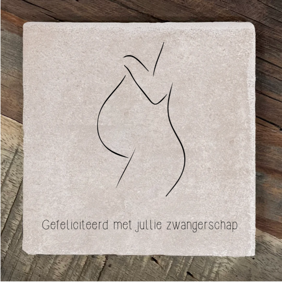 Label2X Tegeltje zwanger! woonaccessoires homedecoratie