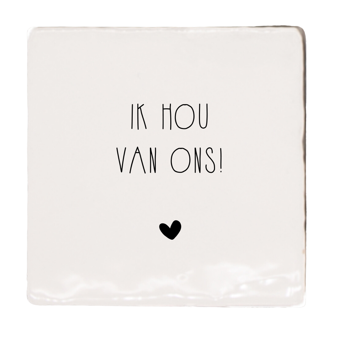 Label2X Tegeltje | Ik hou van ons woonaccessoires homedecoratie