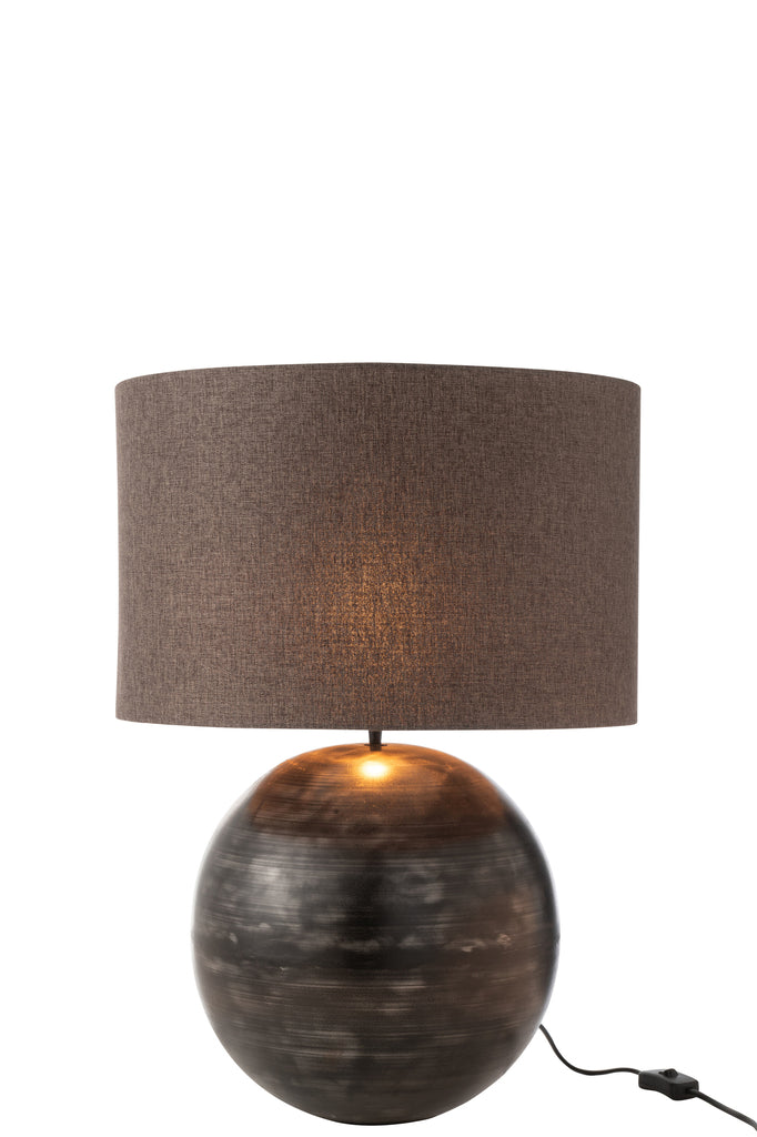 Lamp + Kap Schaal Metaal kleur Zwart