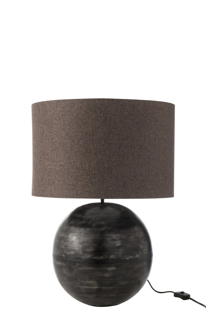 Lamp + Kap Schaal Metaal kleur Zwart
