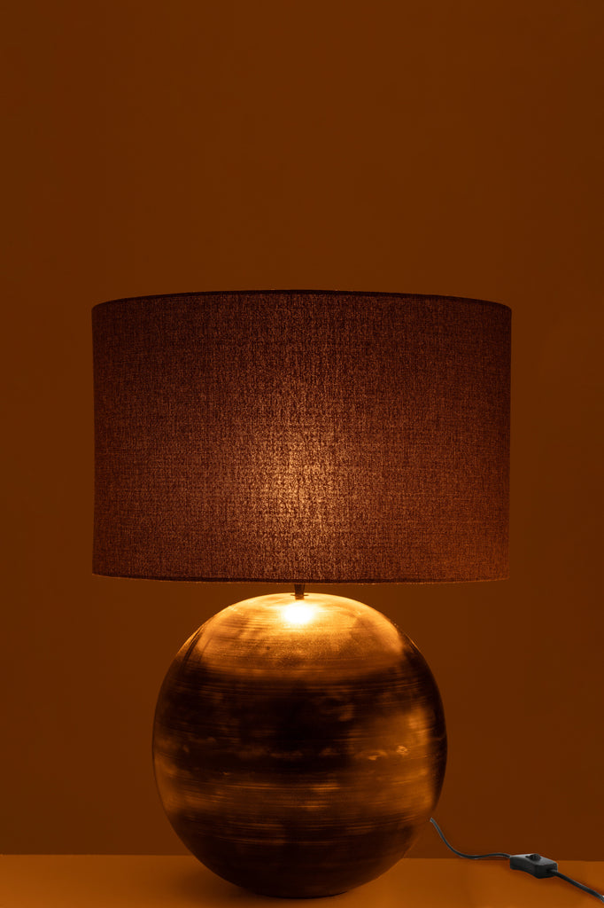 Lamp + Kap Schaal Metaal kleur Zwart