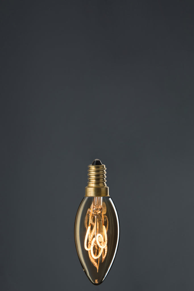 Ledlamp Amber C35 3 lussen E14