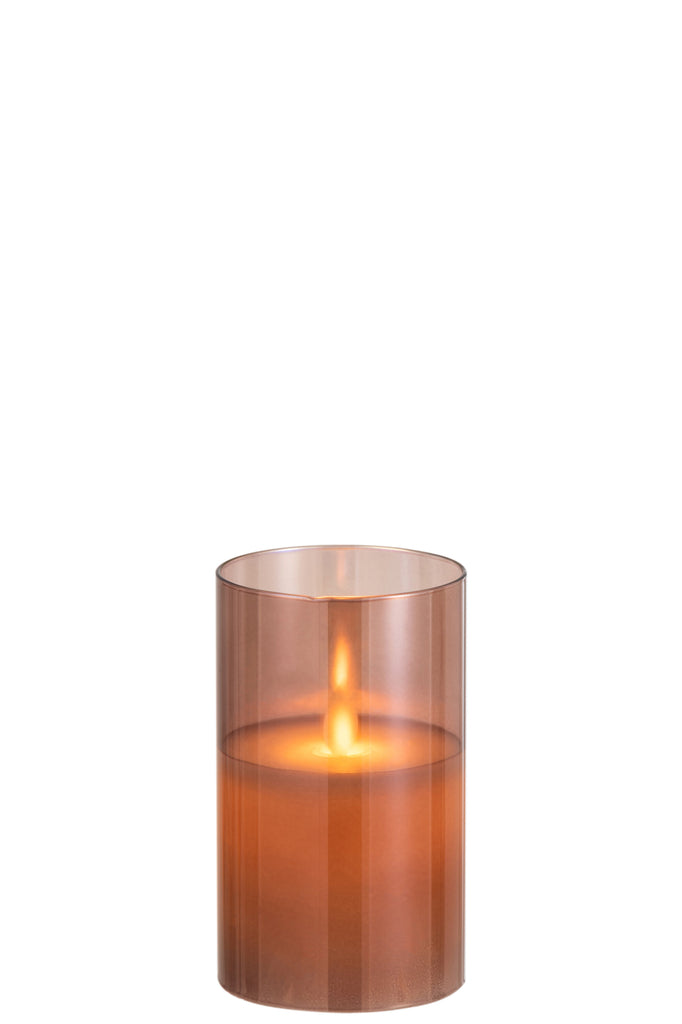 Ledlamp Schijnend Glas Bruin Klein