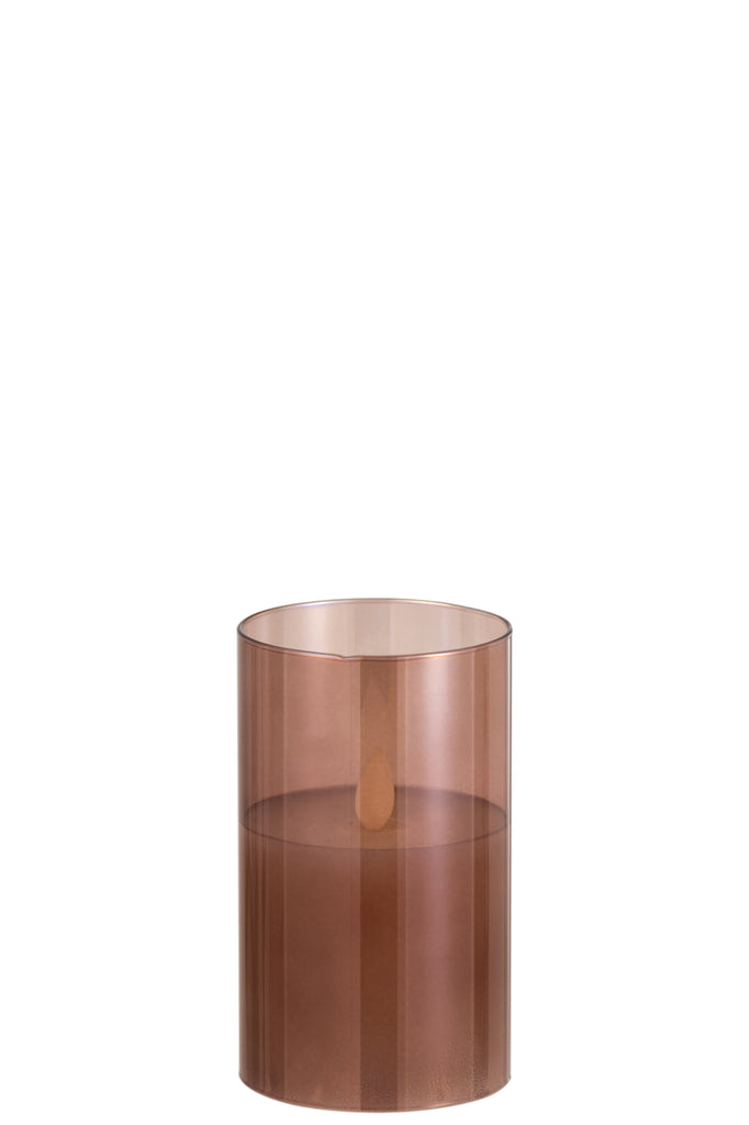 Ledlamp Schijnend Glas Bruin Klein