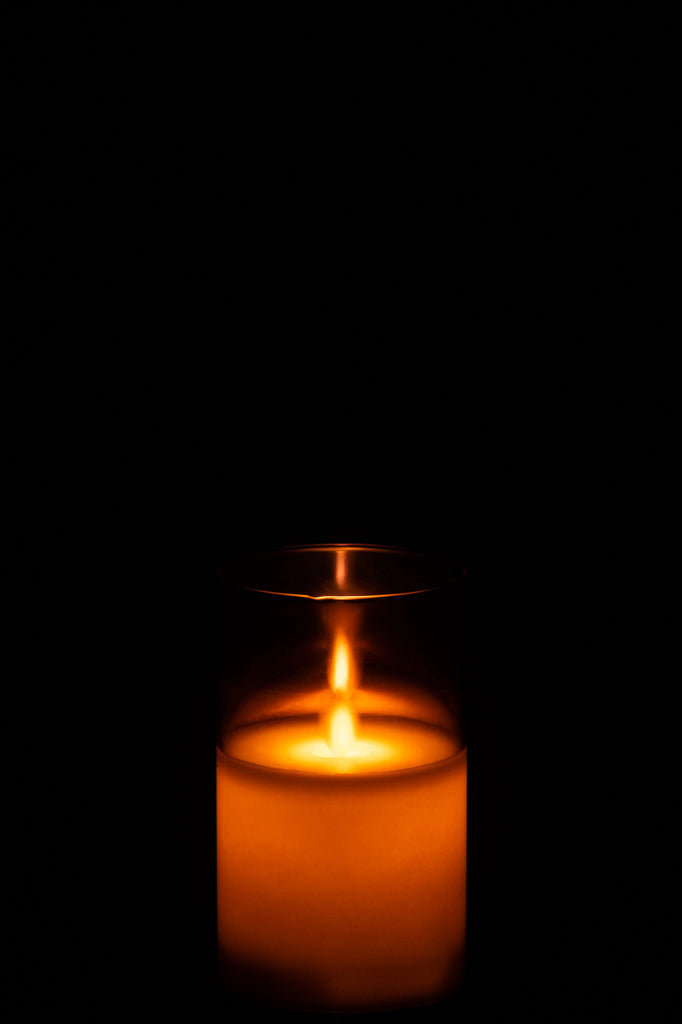 Ledlamp Schijnend Glas Bruin Klein