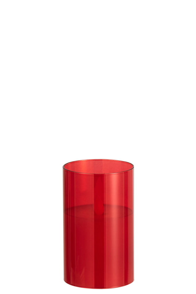 Ledlamp Schijnend Glas Rood Klein
