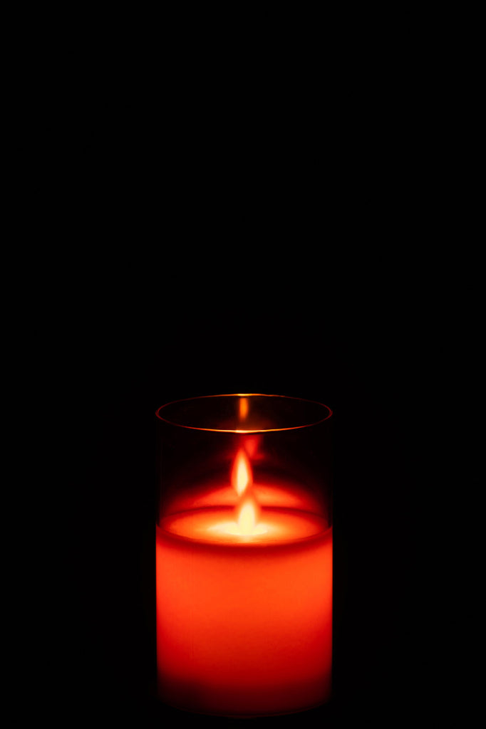 Ledlamp Schijnend Glas Rood Klein