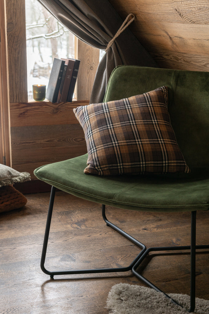 Lounge stoel Isabel Metaal/Textiel Groen