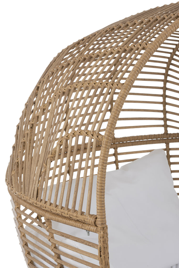 Lounge stoel Ovaal Staal Natuurlijk