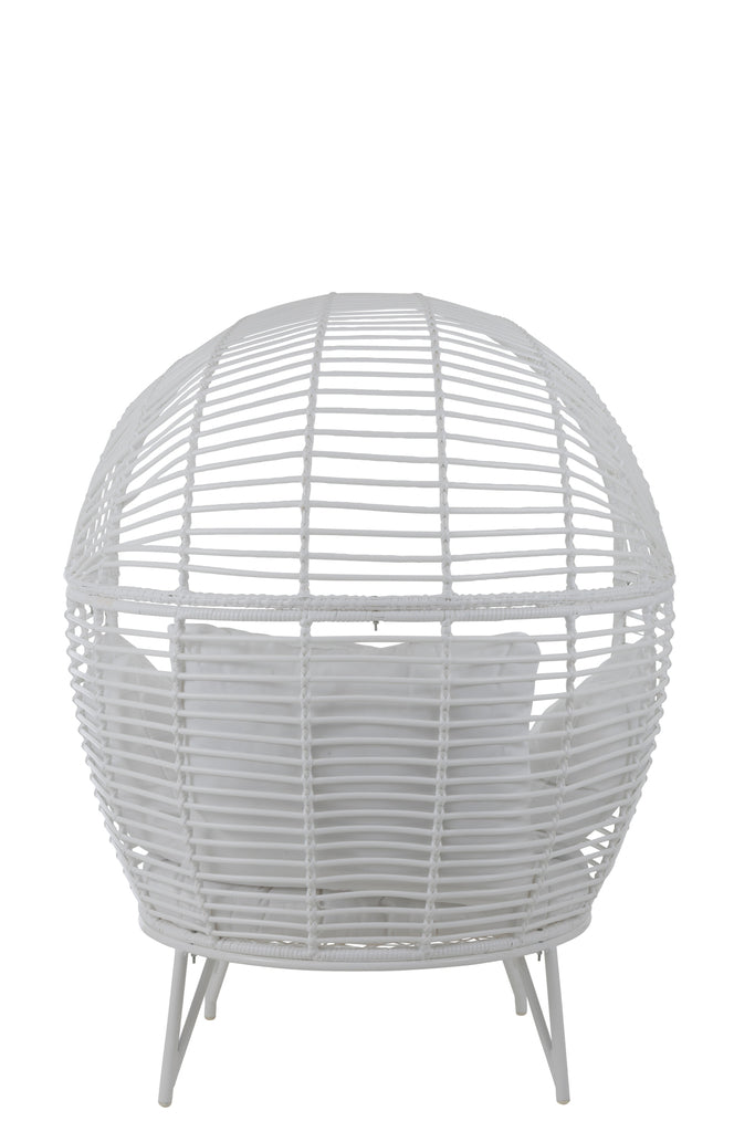 Lounge stoel Ovaal Staal Wit