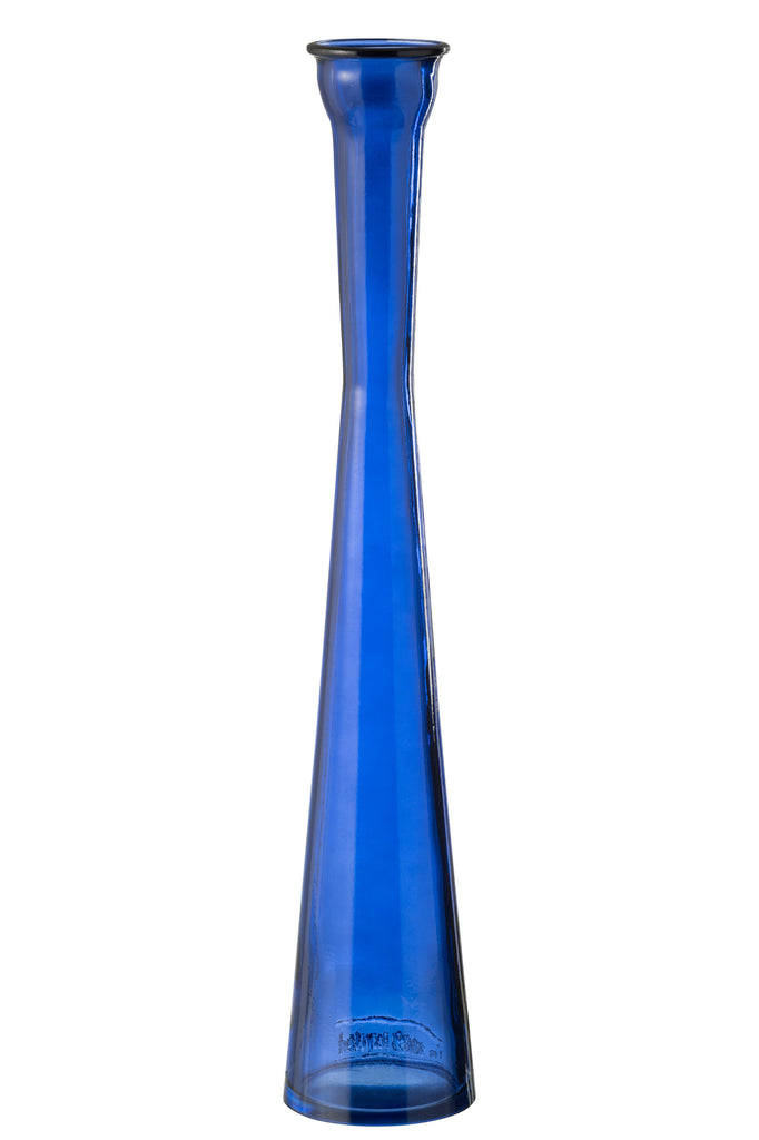 Vaas Buis Glas Blauw 9,5x9,5x51cm