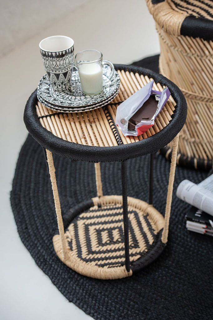 Mok Monochrome Boho Keramiek Zwart/Wit