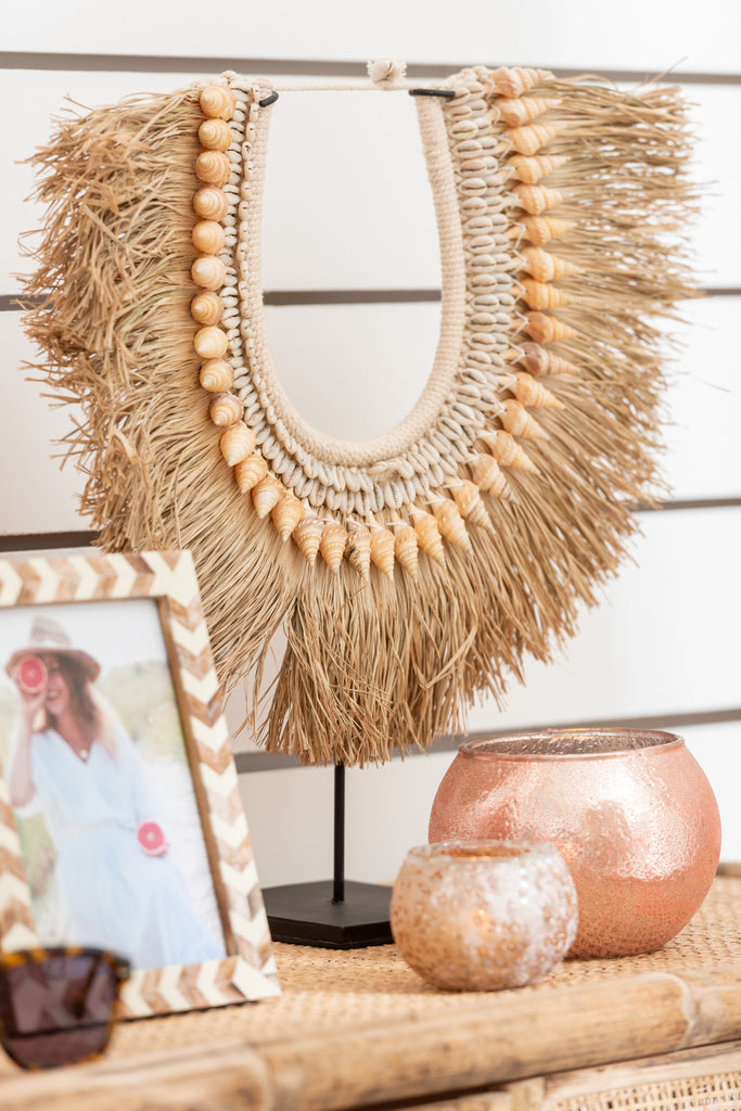 Ketting+Standaard Dora Schelpen/Zeegras Beige Klein