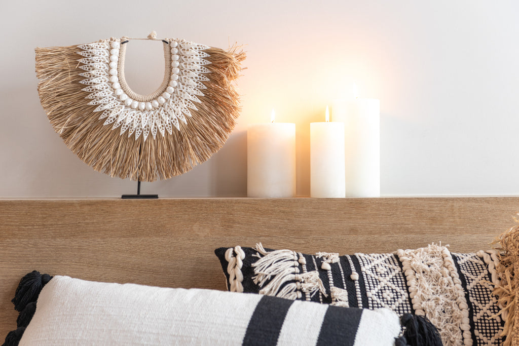 Kettingstandaard Dora Schelpen/Zeegras Wit Groot