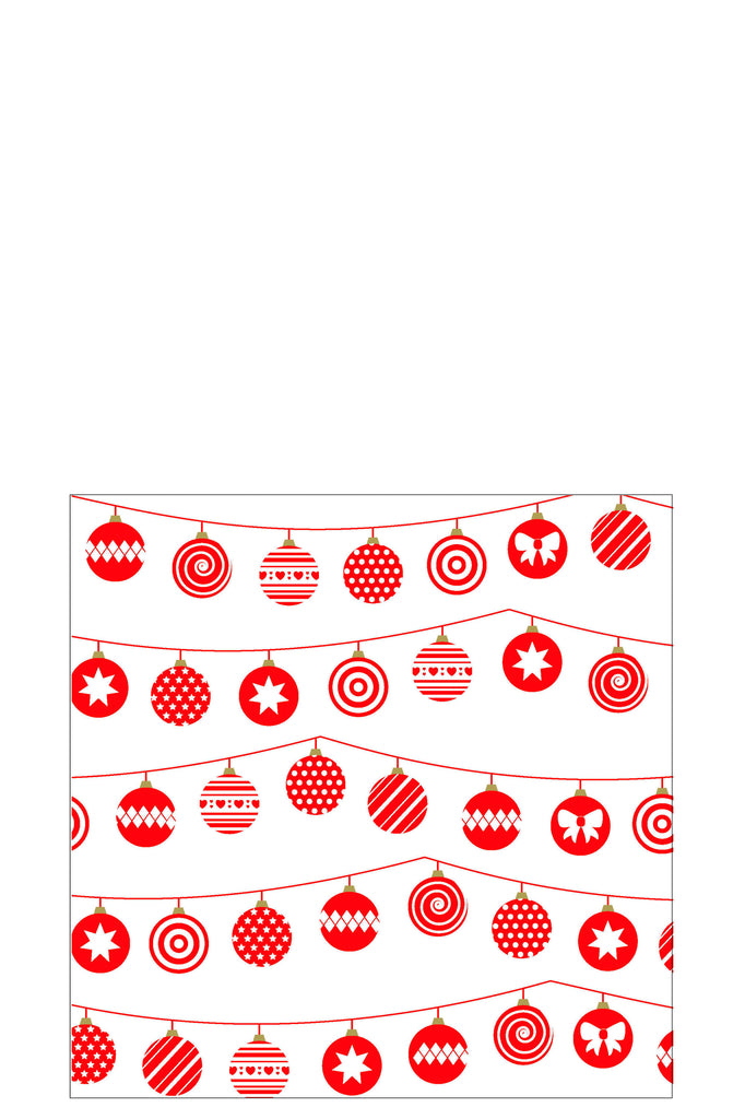Vertaal Pack 20 Servetten Kerstballen Papier Wit/Groen Groot
