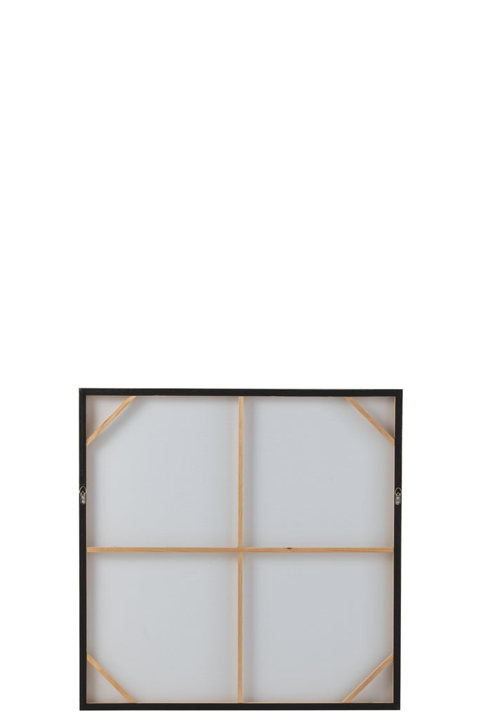 Schilderij Vierkant Doek/Hout Zwart/Goud