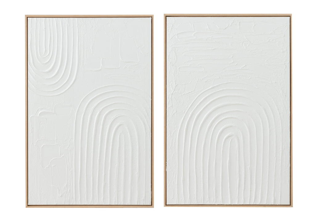 Painting Elise Canvas White, set of 2
