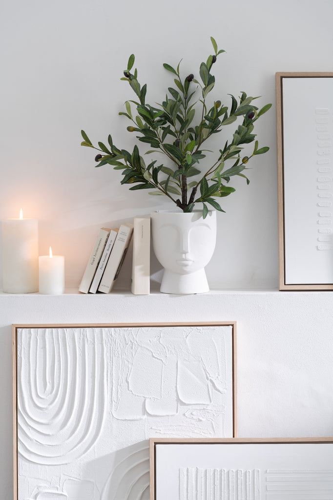 Painting Elise Canvas White, set of 2