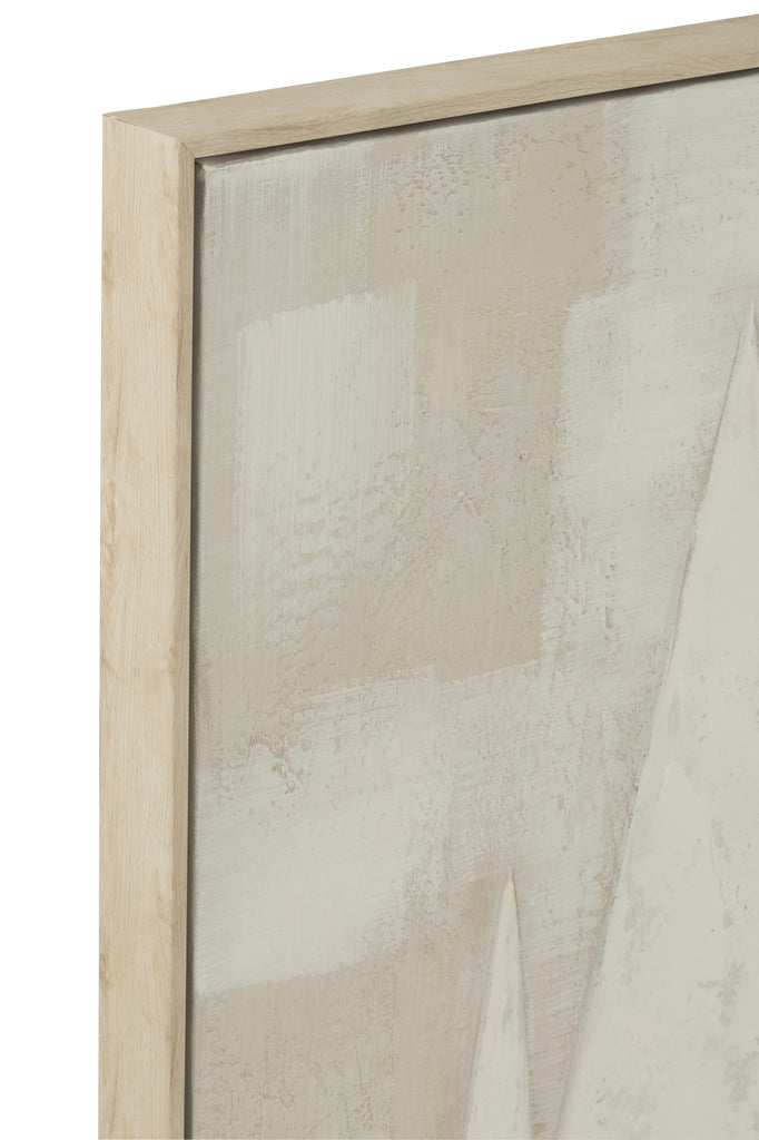 Schilderij Tog Acryl/Canvas Wit/Bruin