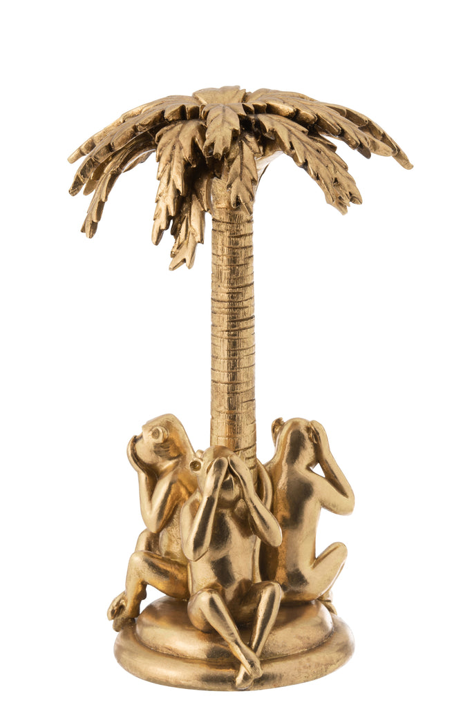 Palmboom met apen Poly Goud