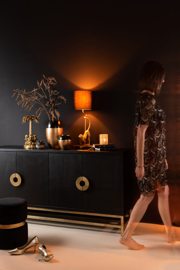 Palmboom met apen Poly Goud