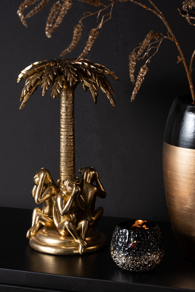Palmboom met apen Poly Goud