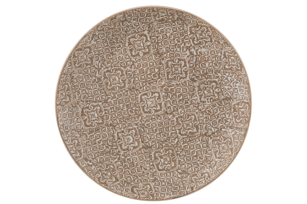 Plaat Decoratief Wabi Porselein Beige/Wit