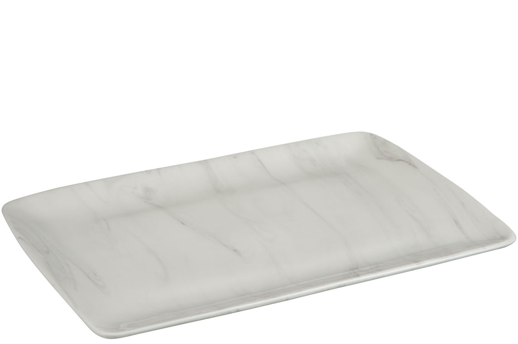 Plaat Rechthoek Marmeren Stijl Porselein 33x21x2cm