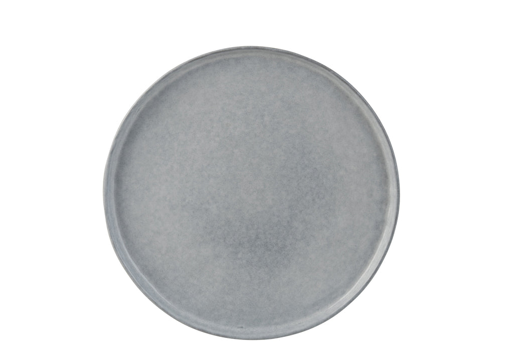 Bord Glanzend Keramiek Blauw Middelgroot