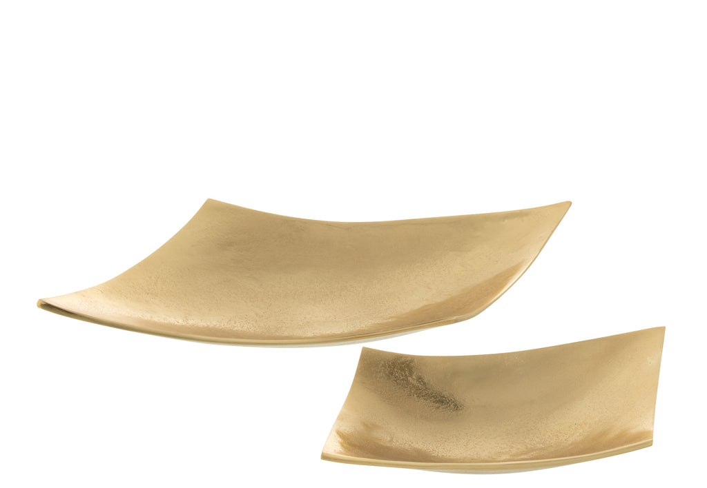 Plateau Vlieger Aluminium Goud Groot