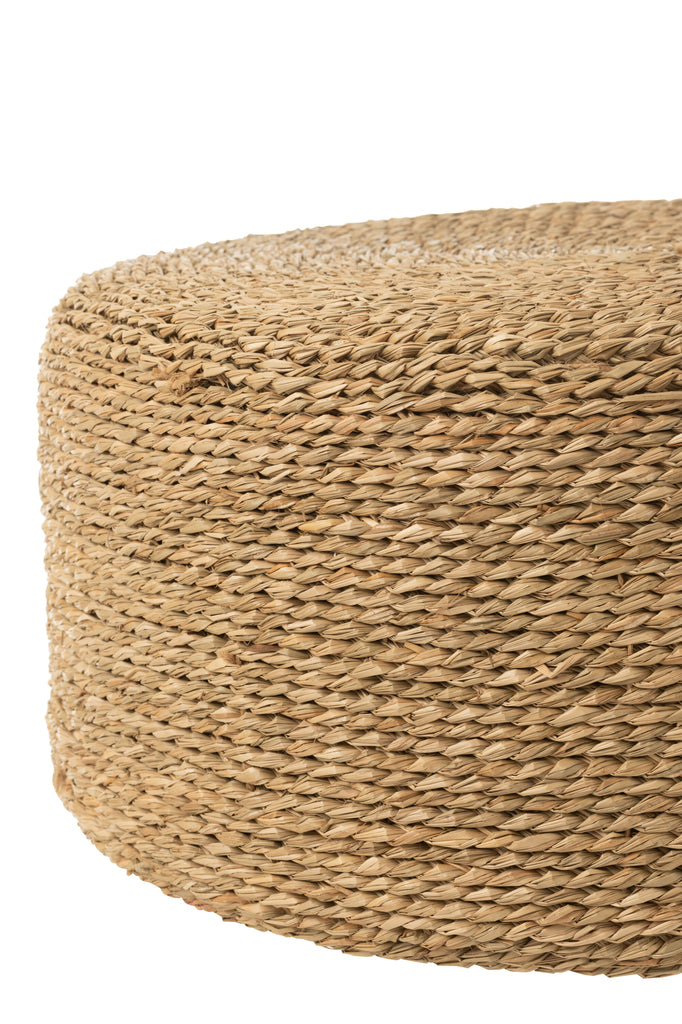 Poef Rond Zeegras Natuurlijk