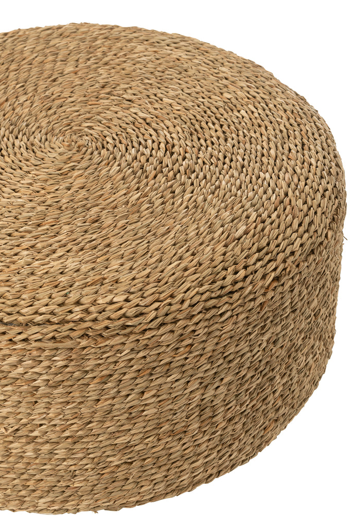 Poef Rond Zeegras Natuurlijk