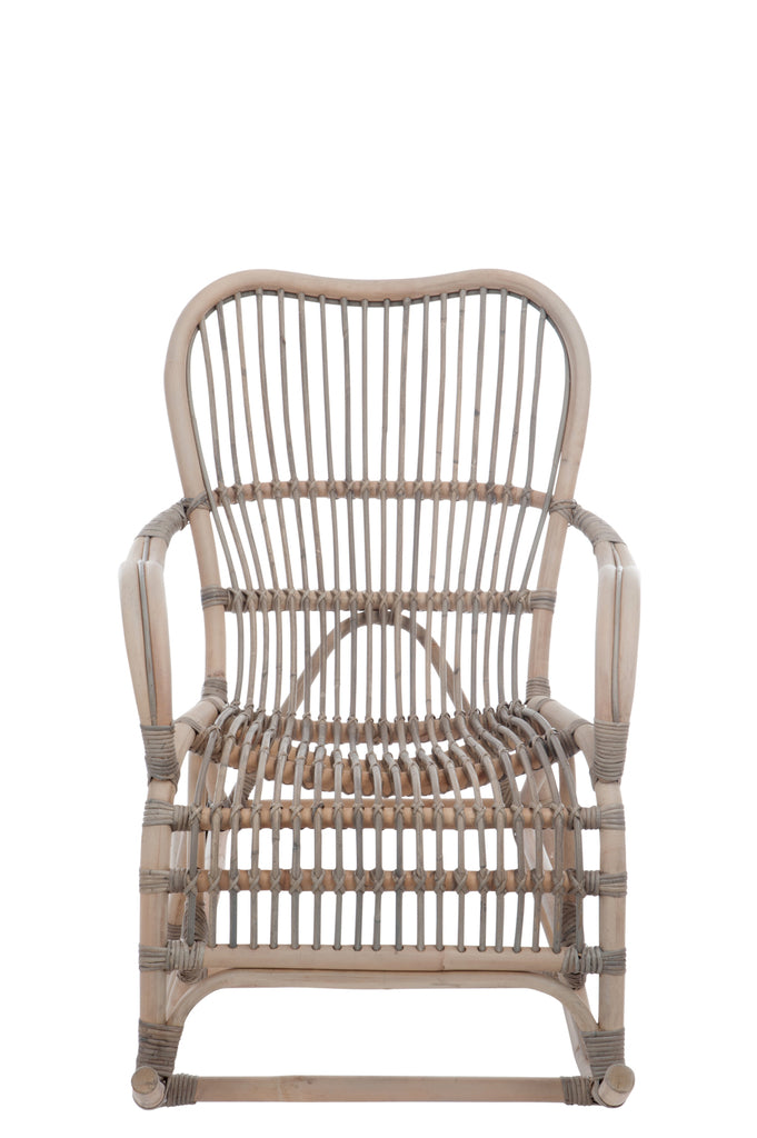 Schommelstoel Rotan Grijs