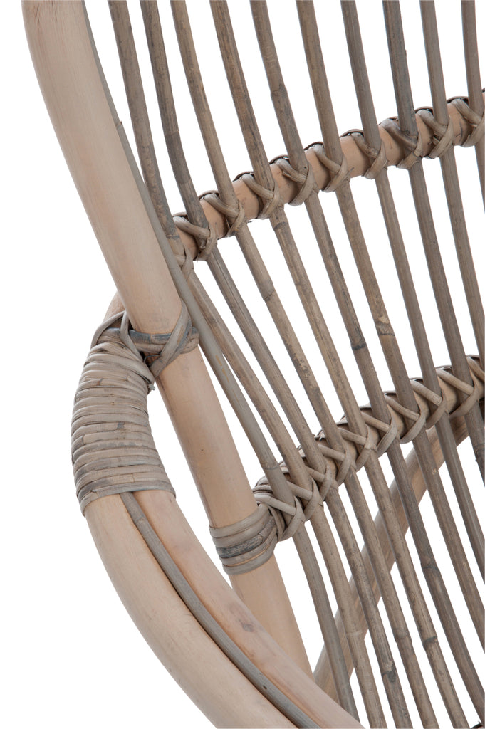 Schommelstoel Rotan Grijs